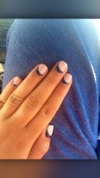 Omgekeerde French manicure